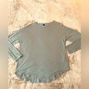 OLD NAVY ~ Luxe Tunic ~ (Small) Silver Sage Heather ~ Long Sleeve T-Shirt